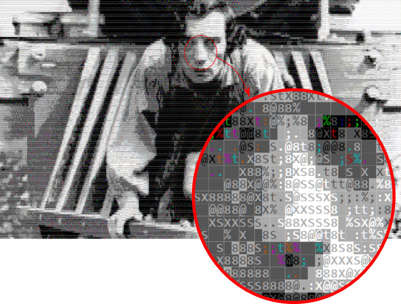 Detail of ASCII Buster Keaton