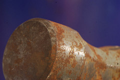 close up of rusty hammer